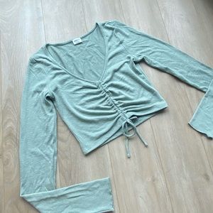 Wilfred free 🌱 sage green scrunch top